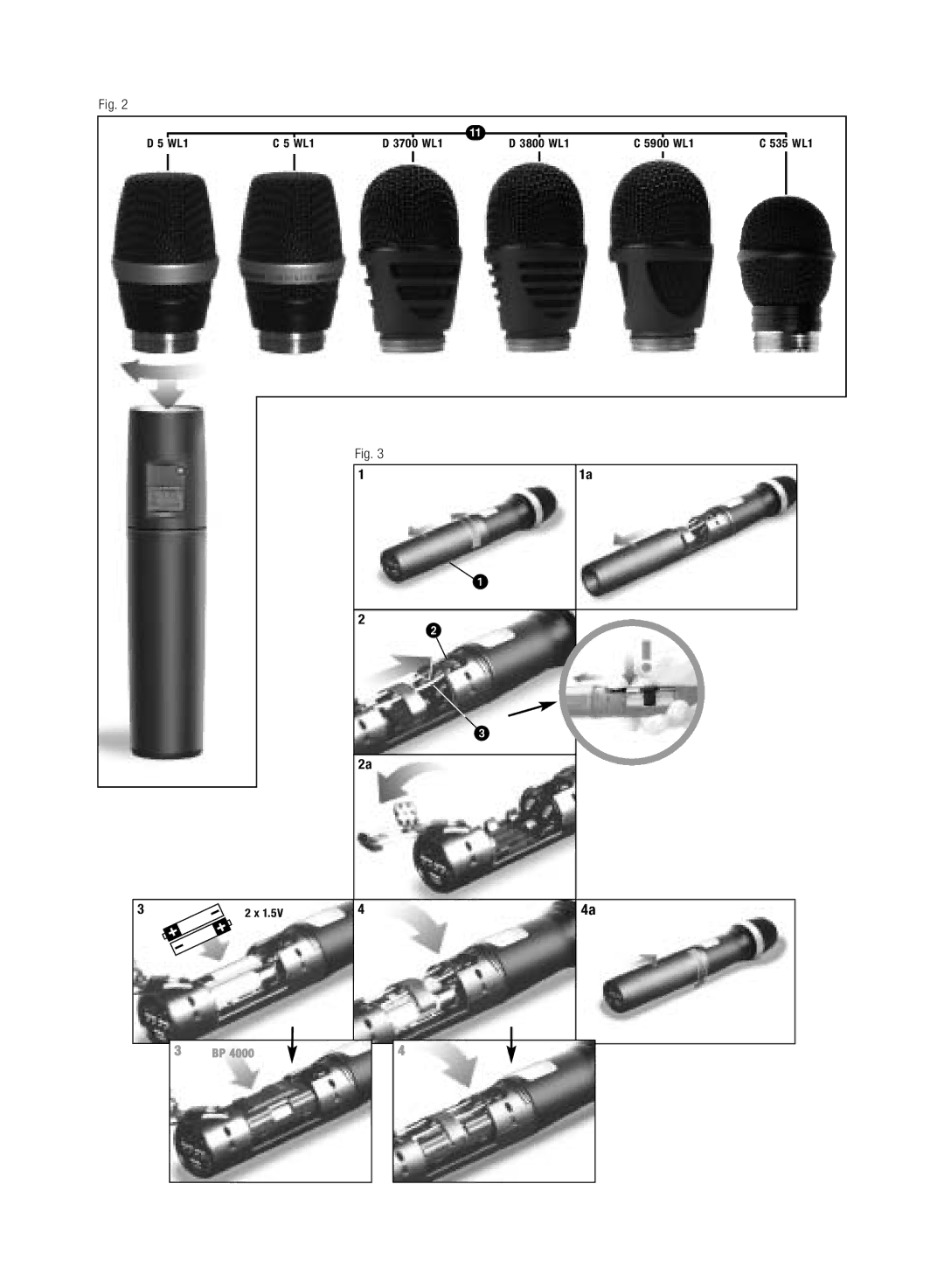 AKG Acoustics HT 4500 manual WL1 3700 WL1 3800 WL1 5900 WL1 535 WL1 