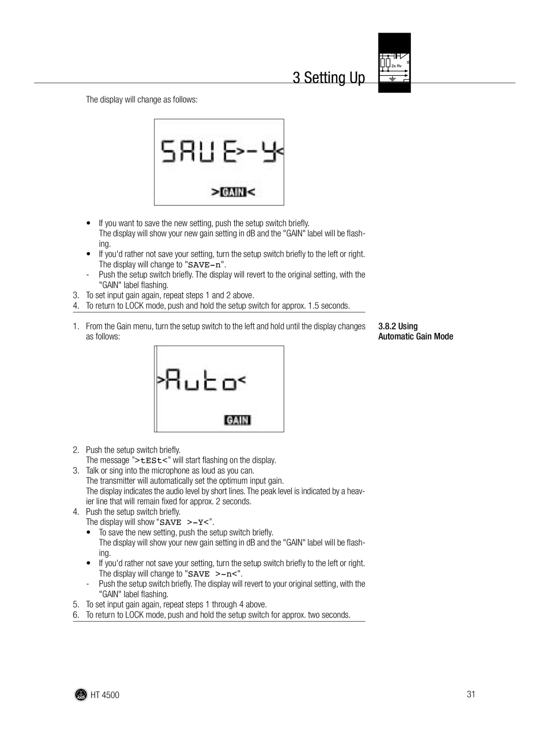 AKG Acoustics HT 4500 manual Using, As follows 