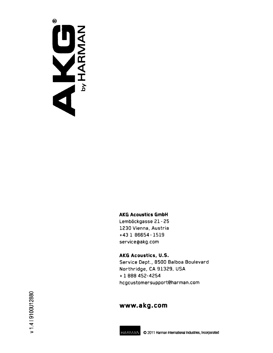 AKG Acoustics K490NC owner manual AKG Acoustics GmbH 