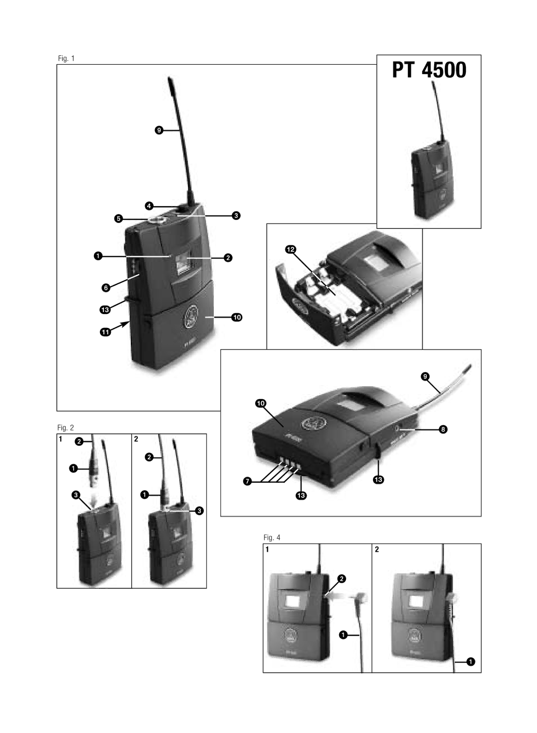 AKG Acoustics PT 4500 manual 