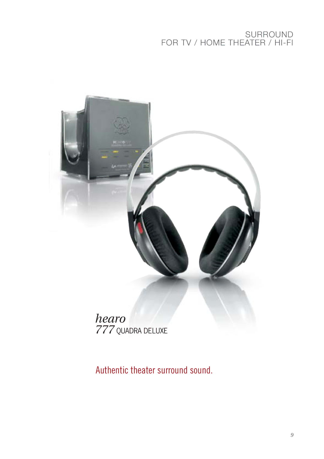 AKG Acoustics surround headphones manual Hearo, Authentic theater surround sound, Surround For TV / Home Theater / HI-FI 