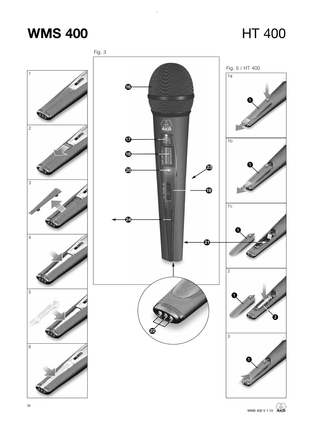 AKG Acoustics WMS 400 user manual Wms 