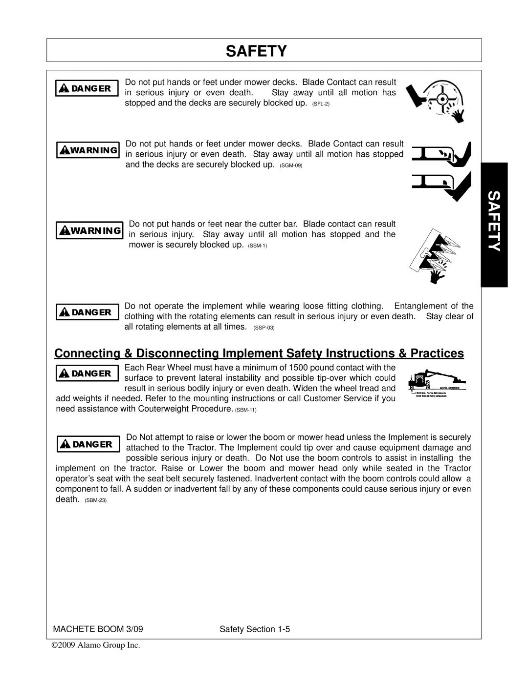 Alamo 02968915C manual Safety 