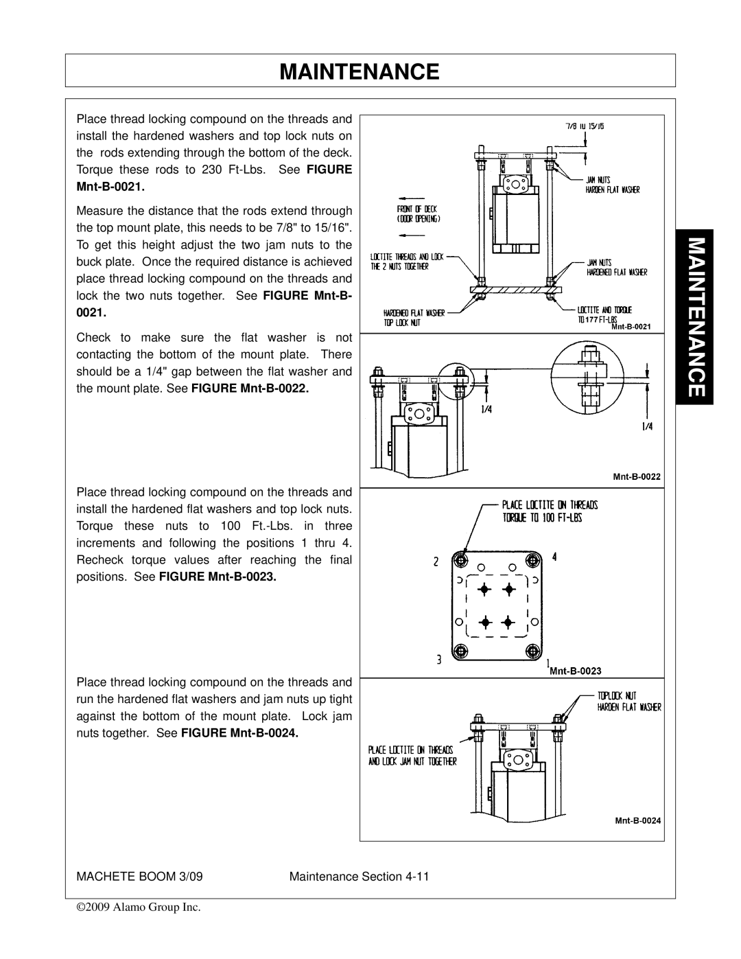 Alamo 02968915C manual Mnt-B-0021 