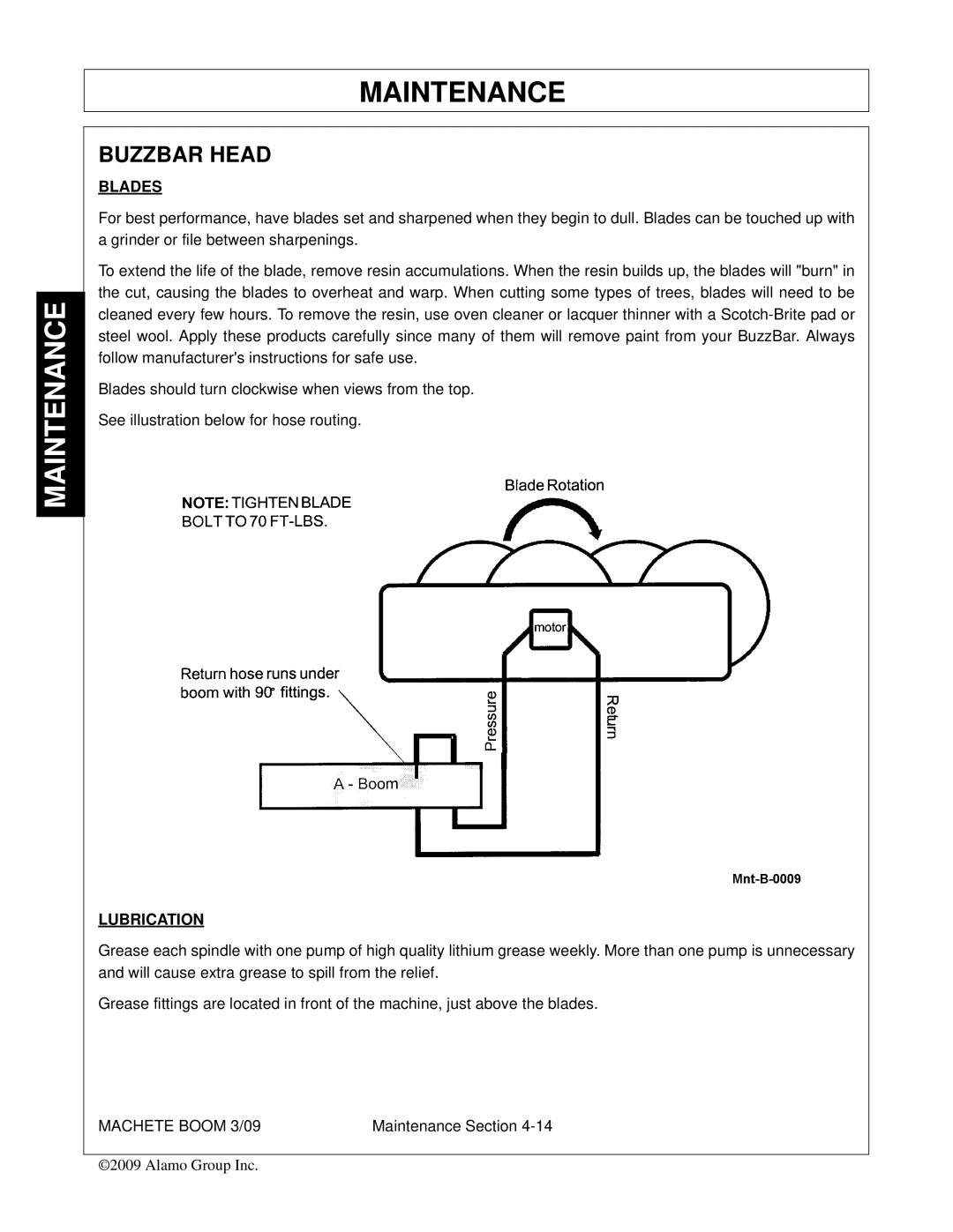 Alamo 02968915C manual Buzzbar Head, Blades 