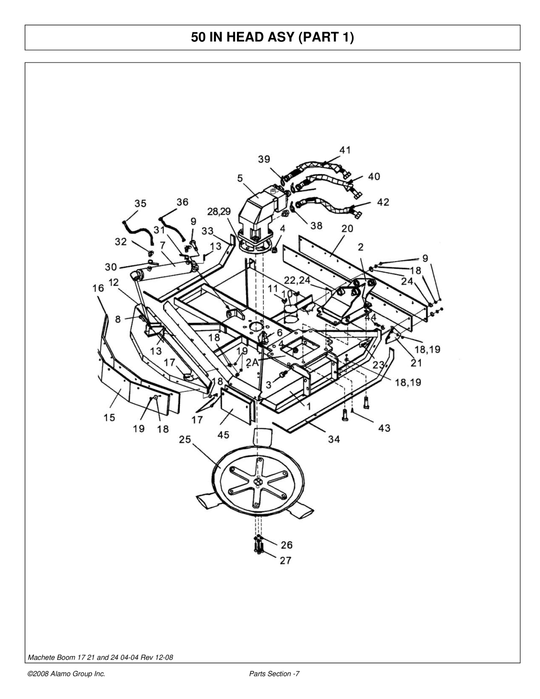 Alamo 02968915P manual Head ASY Part 