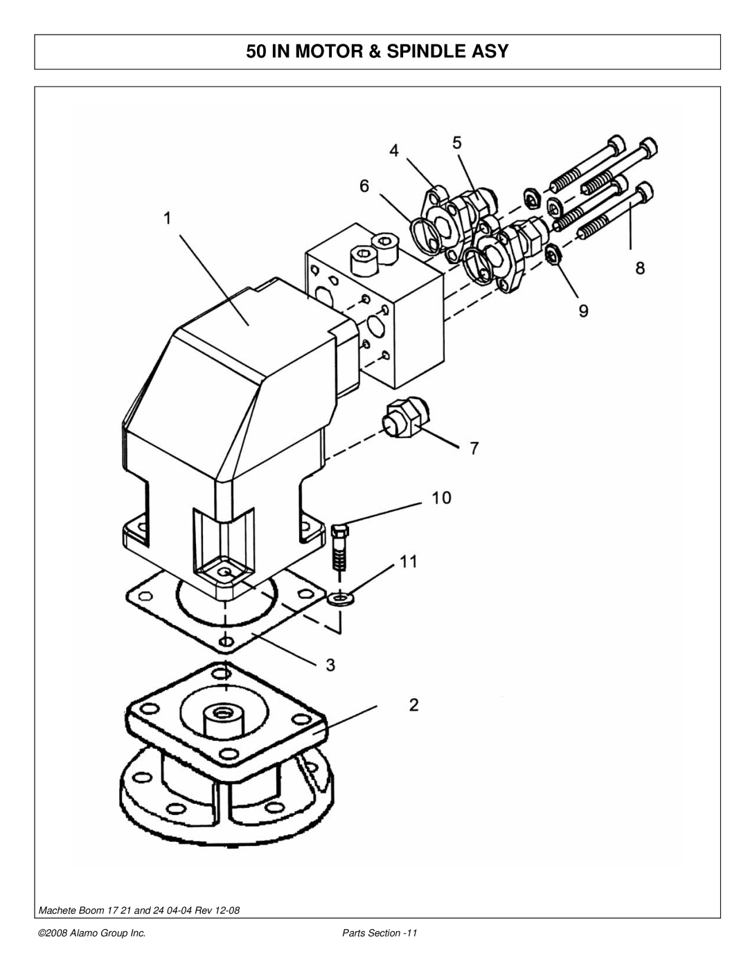 Alamo 02968915P manual Motor & Spindle ASY 