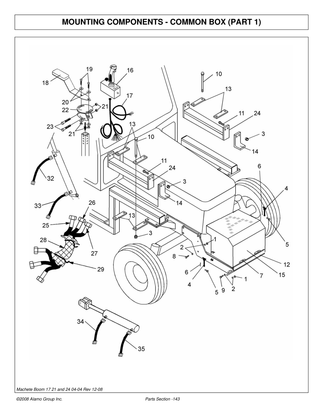 Alamo 02968915P manual Mounting Components Common BOX Part 