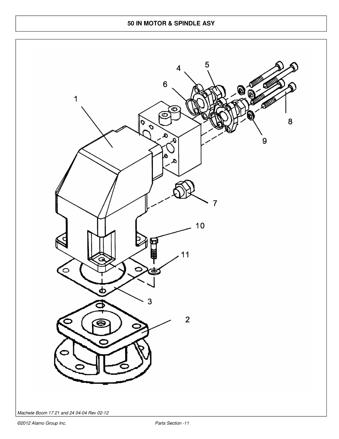 Alamo 02968915P manual Motor & Spindle ASY 