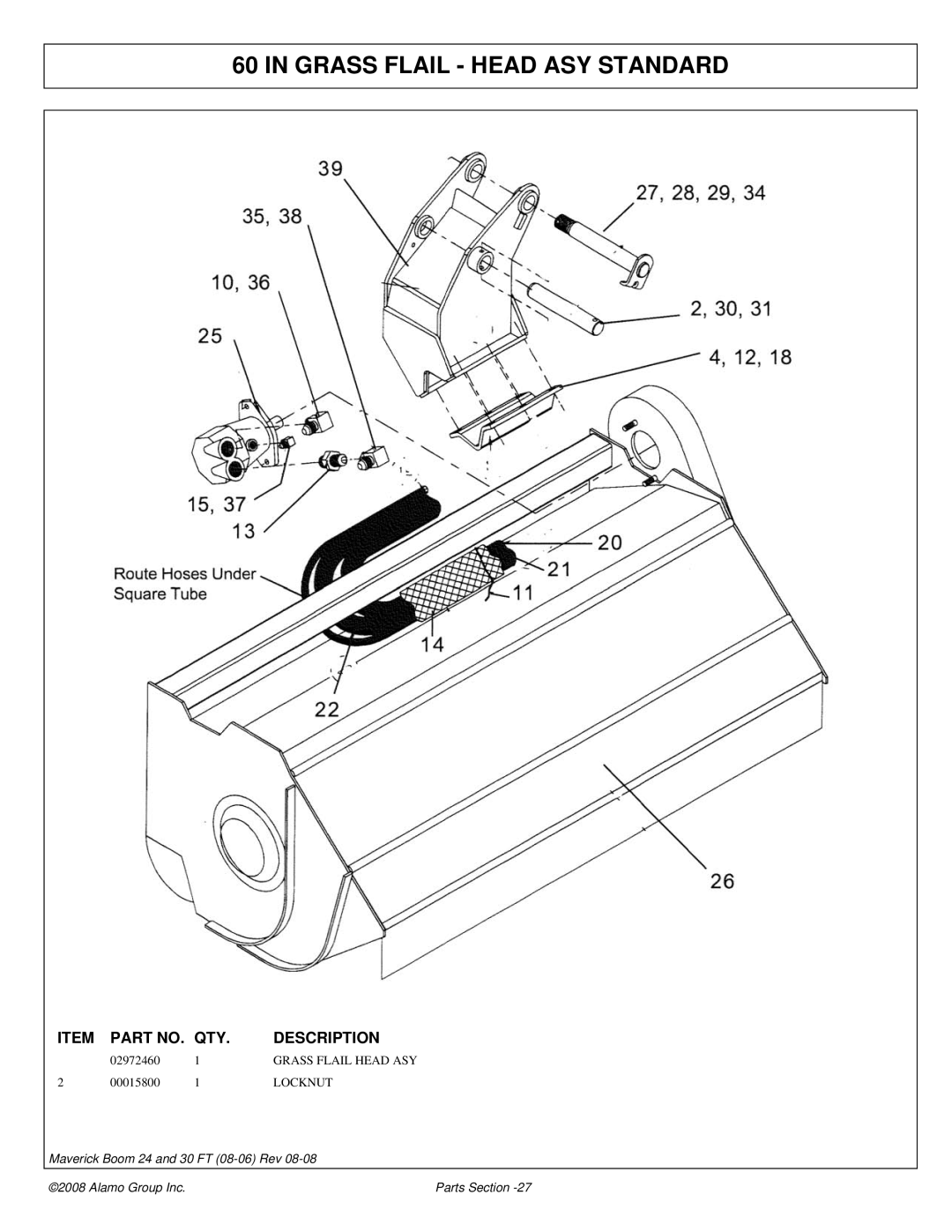 Alamo 02981992P manual Grass Flail Head ASY Standard 