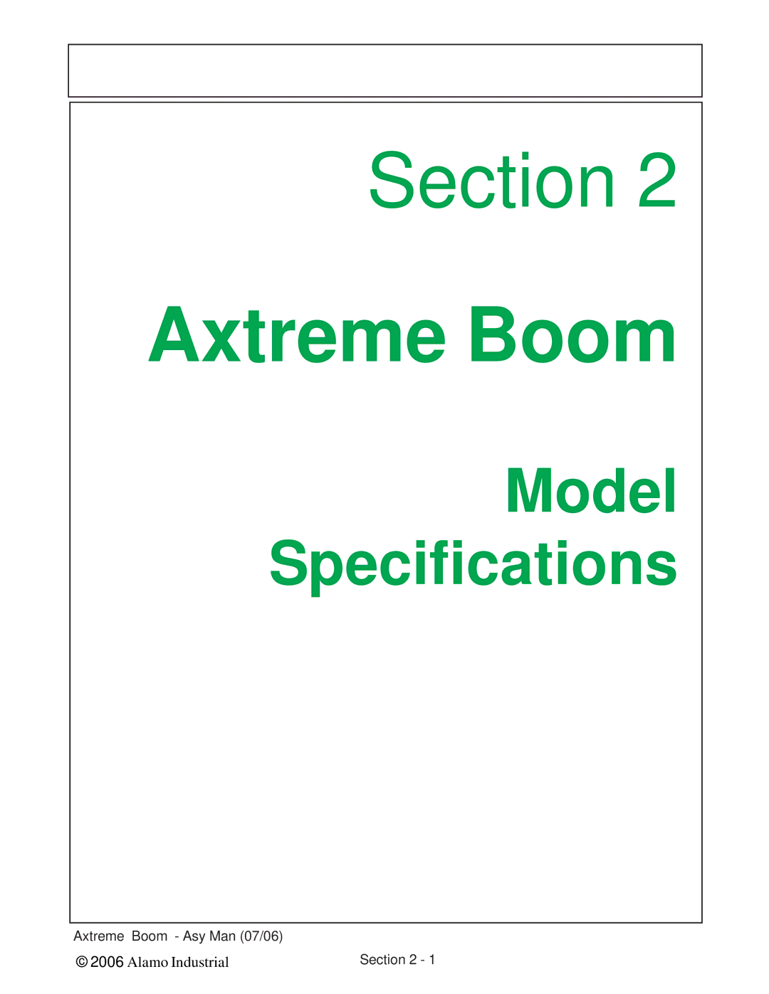 Alamo 02984405 instruction manual Axtreme Boom 