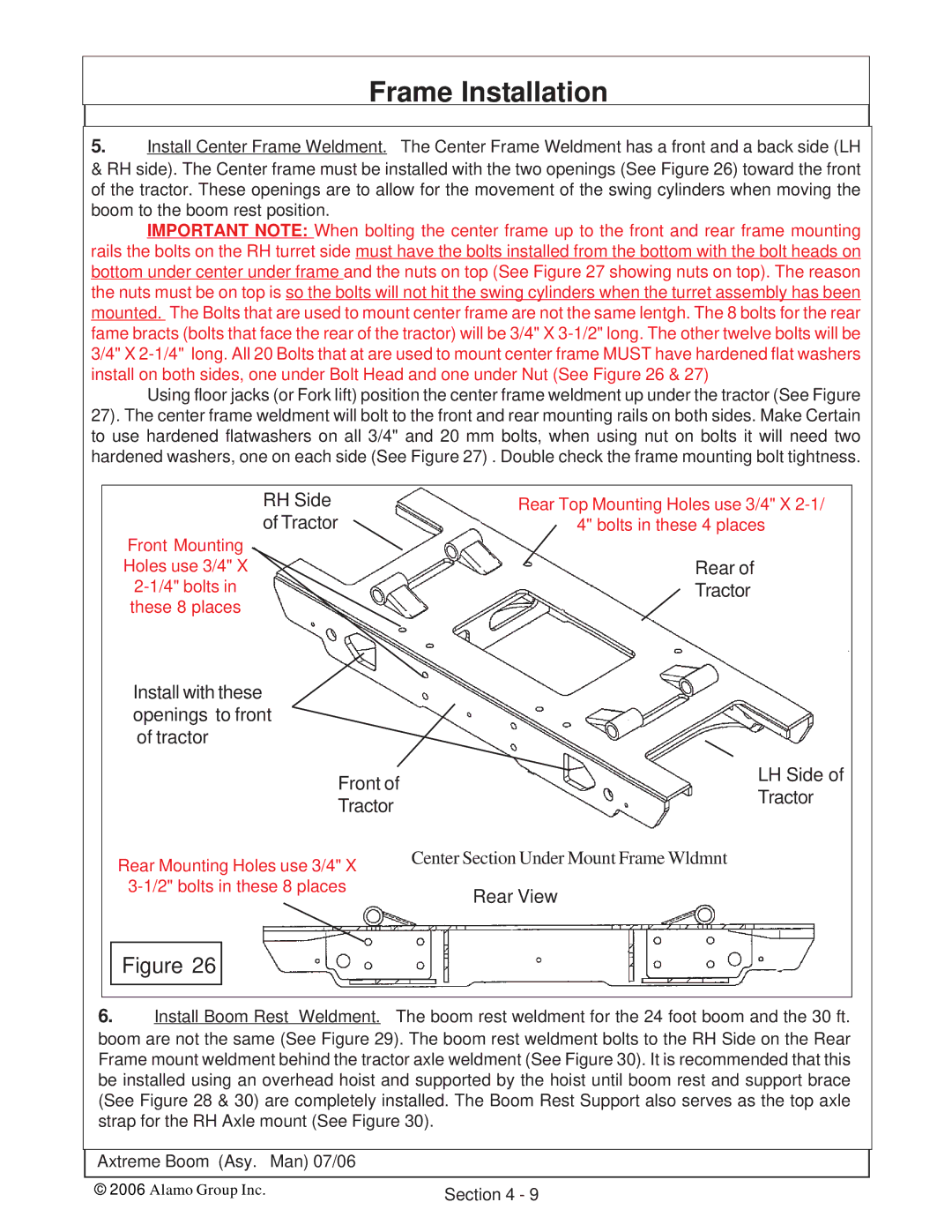 Alamo 02984405 instruction manual RH Side 