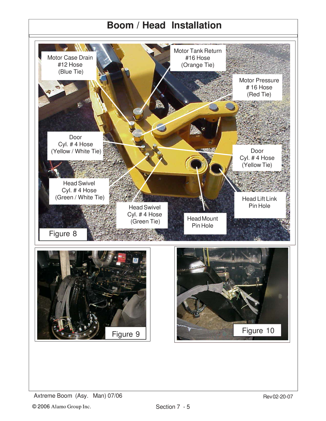 Alamo 02984405 instruction manual Motor Tank Return 