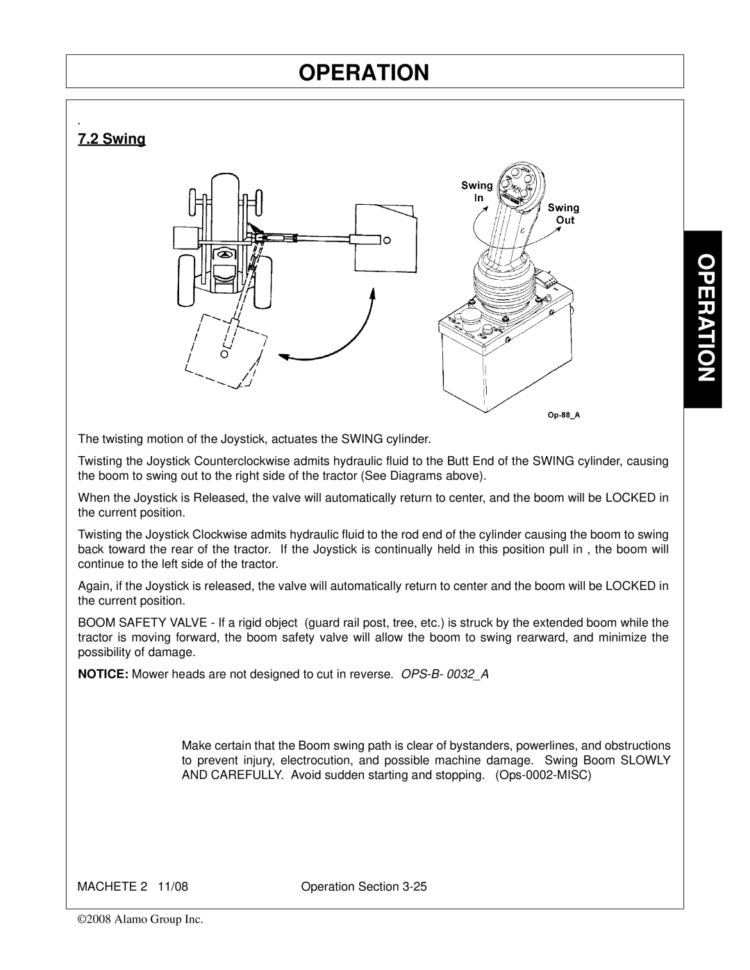 Alamo 02986941C manual Swing 