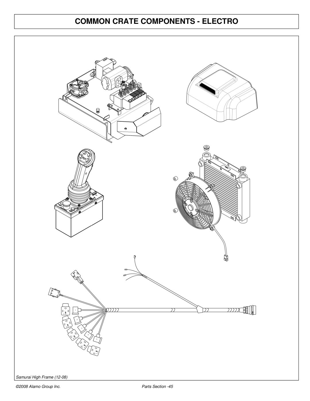 Alamo 02986950P manual Common Crate Components Electro 