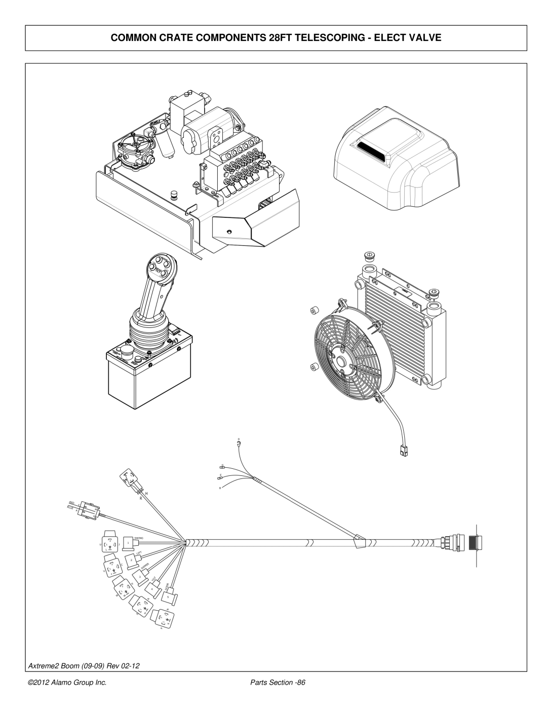 Alamo 02988075P manual Common Crate Components 28FT Telescoping Elect Valve 