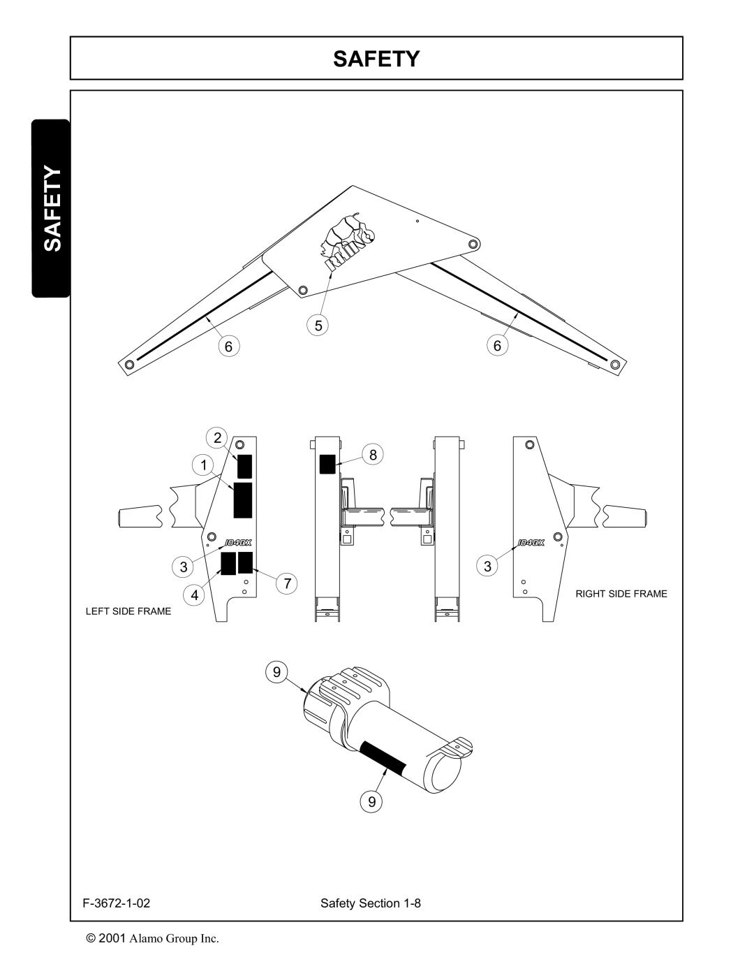 Alamo 104QX manual Safety 