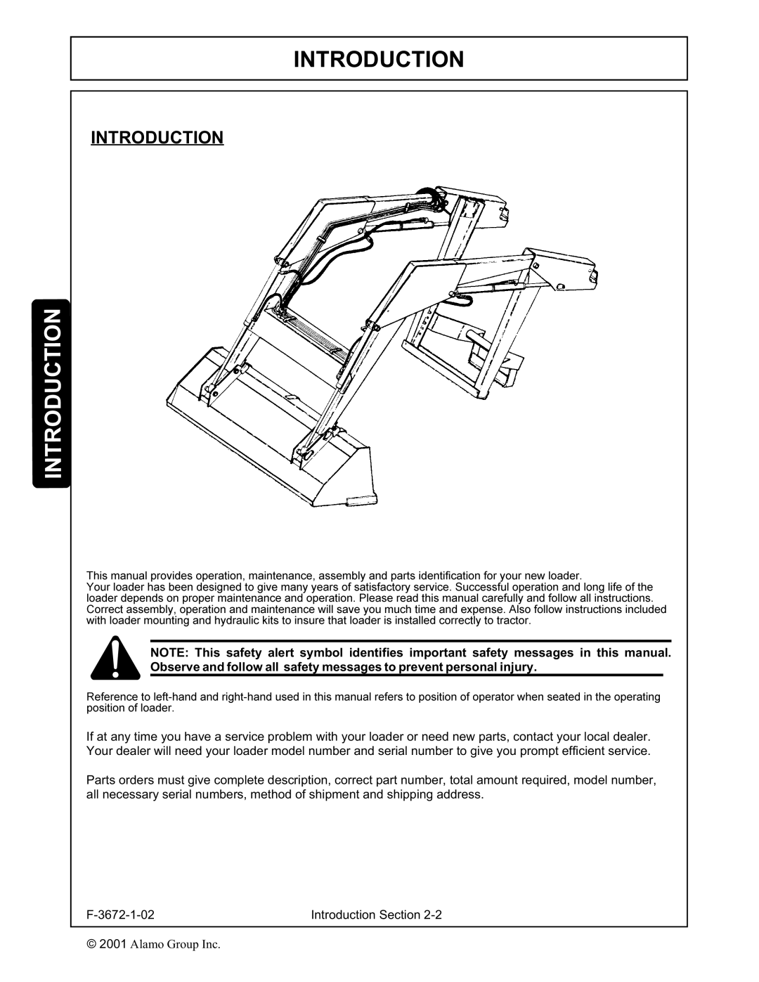 Alamo 104QX manual Introduction 