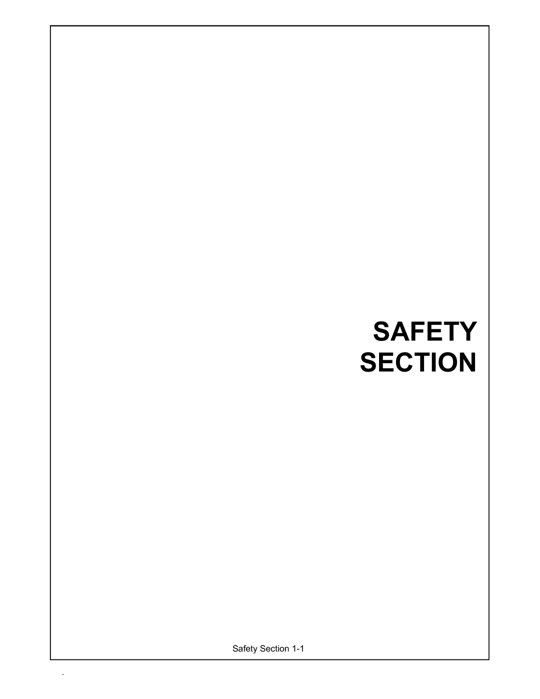 Alamo 104QX manual Safety Section 