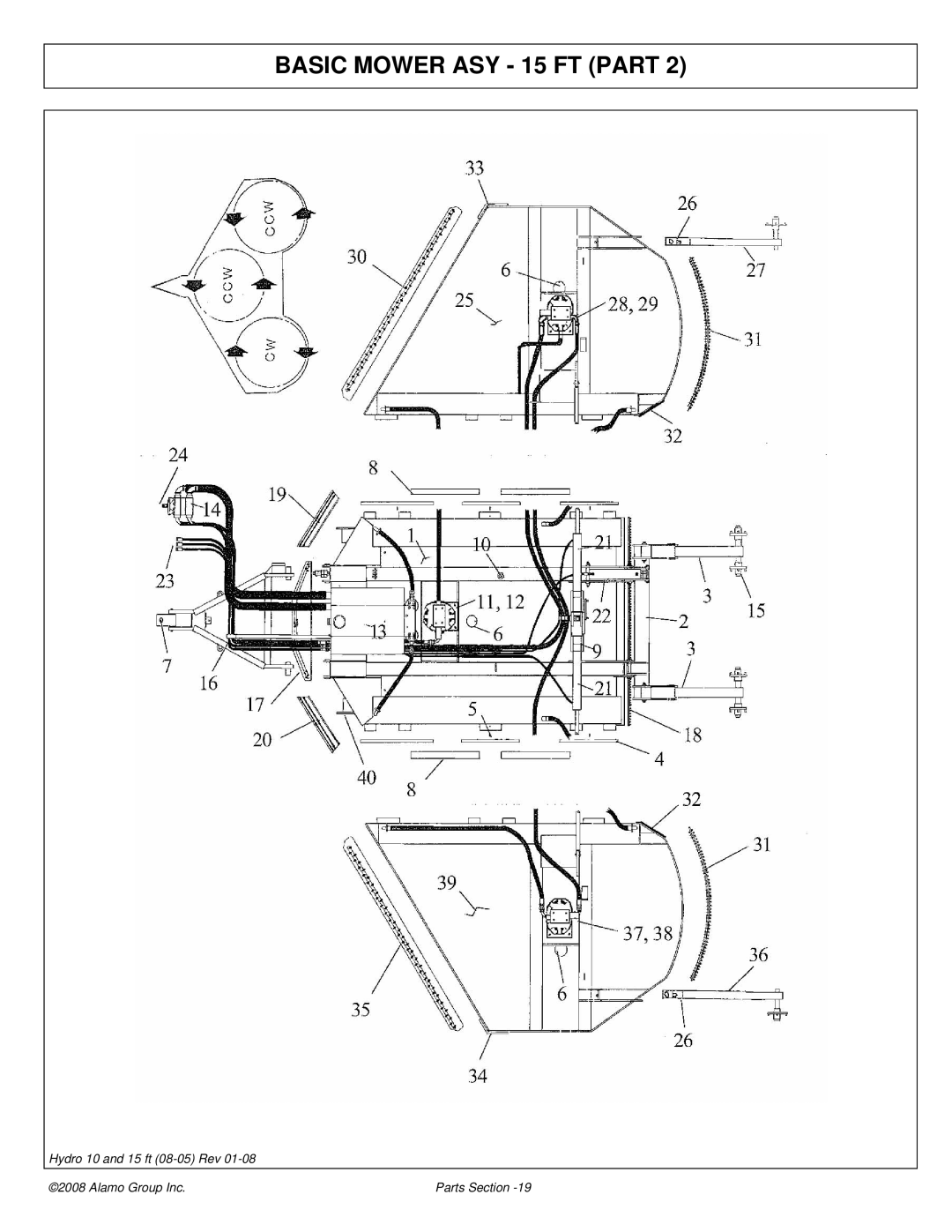 Alamo manual Basic Mower ASY 15 FT Part 