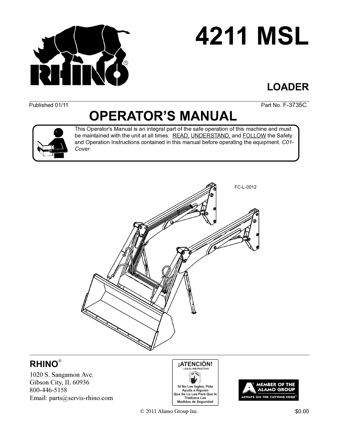 Alamo 4211 MSL manual 