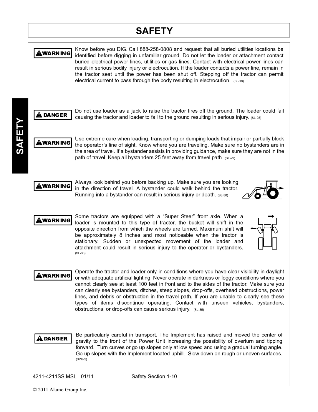 Alamo 4211 MSL manual SL-33 