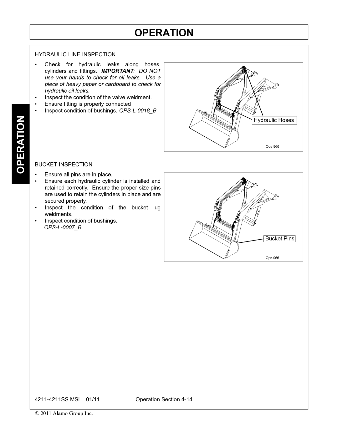 Alamo 4211 MSL manual OPS-L-0007B 