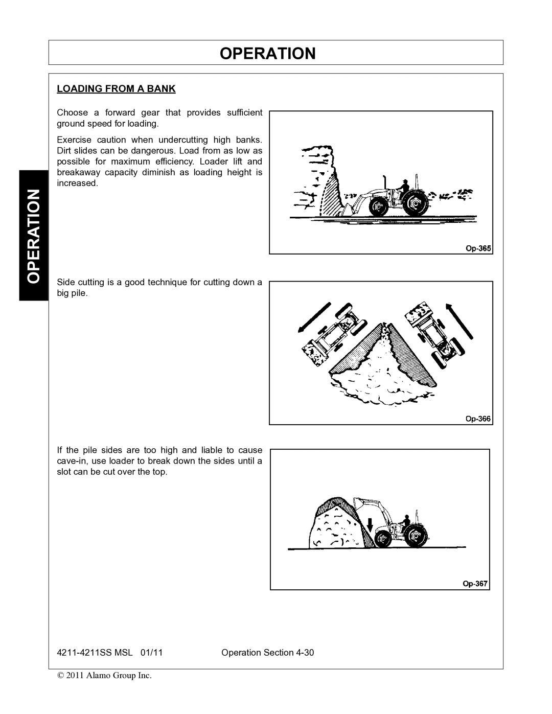 Alamo 4211 MSL manual Loading from a Bank 