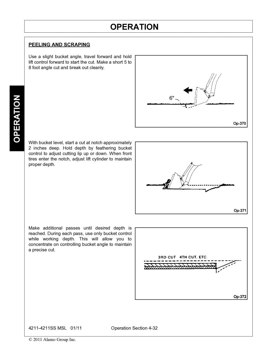 Alamo 4211 MSL manual Peeling and Scraping 