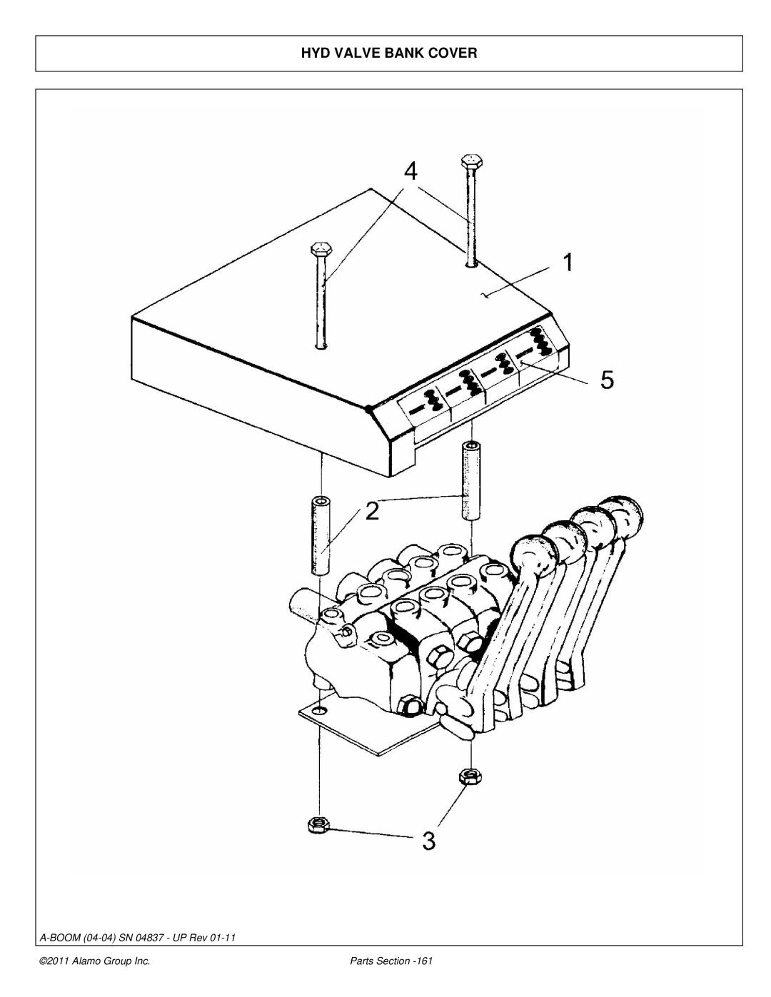 Alamo 4837 manual HYD Valve Bank Cover 