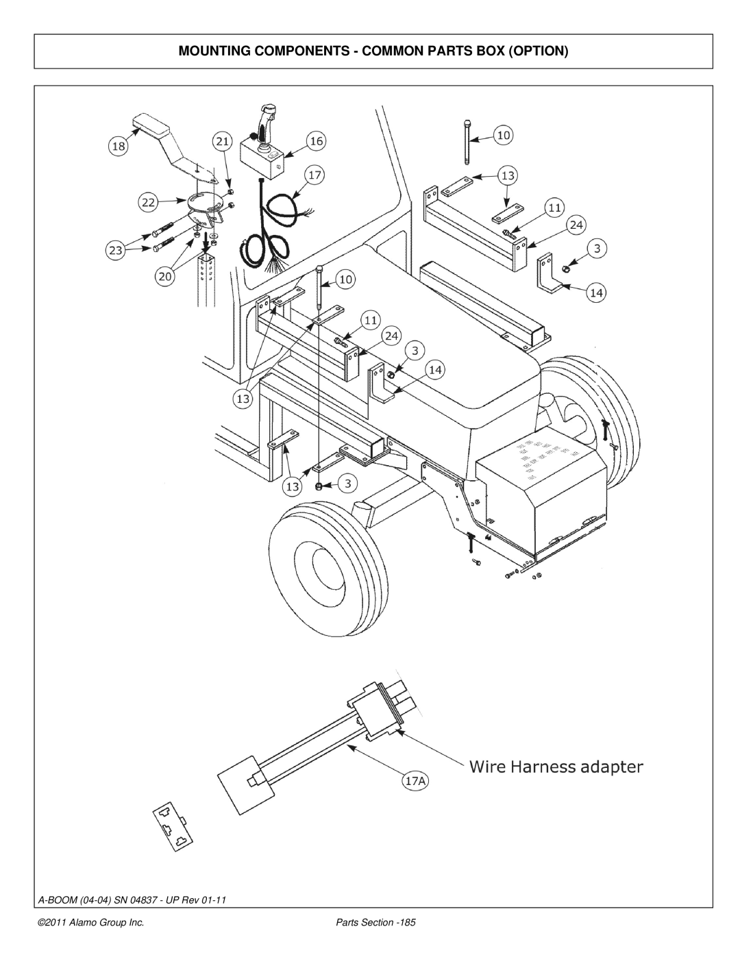 Alamo 4837 manual Mounting Components Common Parts BOX Option 