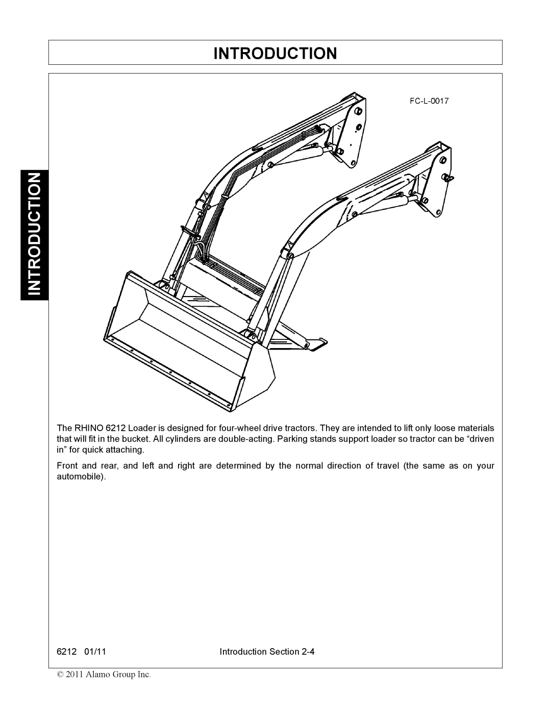 Alamo 6212 manual Introduction 