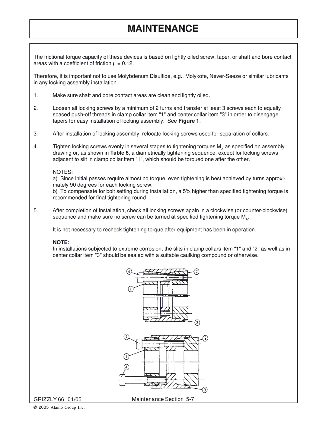 Alamo 66 manual Maintenance 