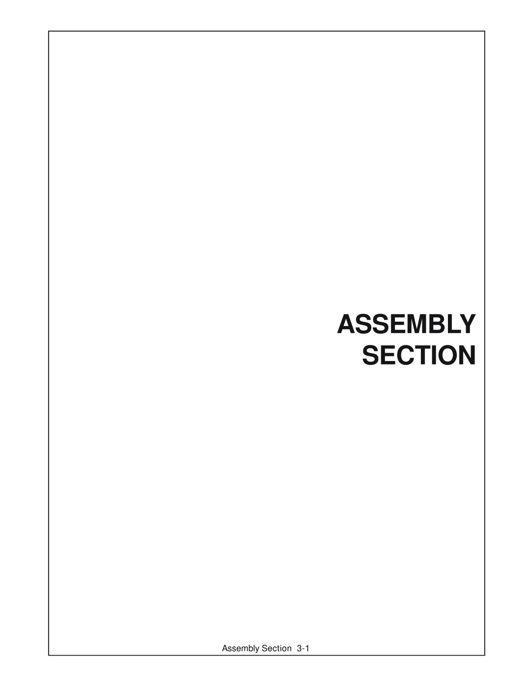 Alamo 66 manual Assembly Section 