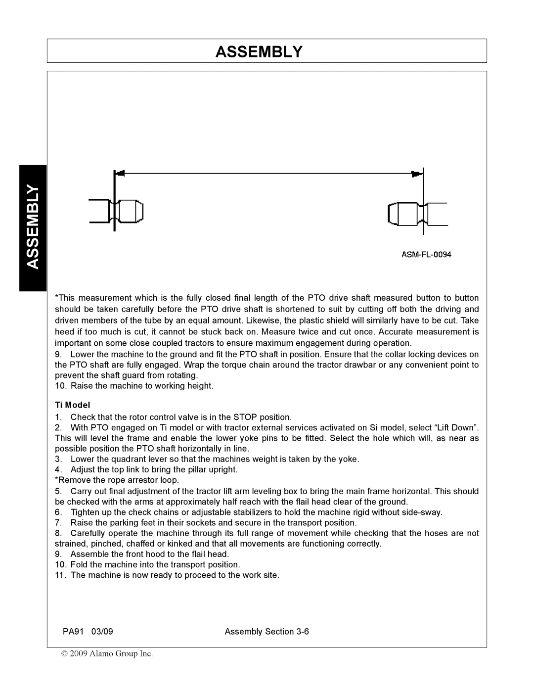 Alamo 7191852C manual Ti Model 