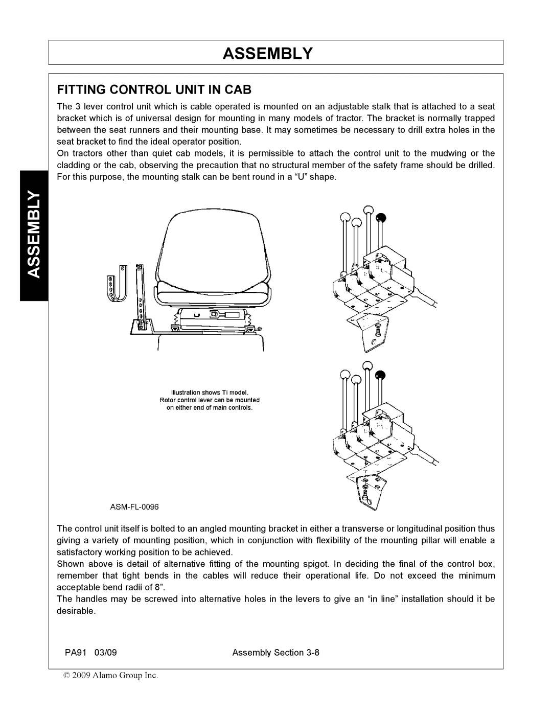 Alamo 7191852C manual Fitting Control Unit in CAB 