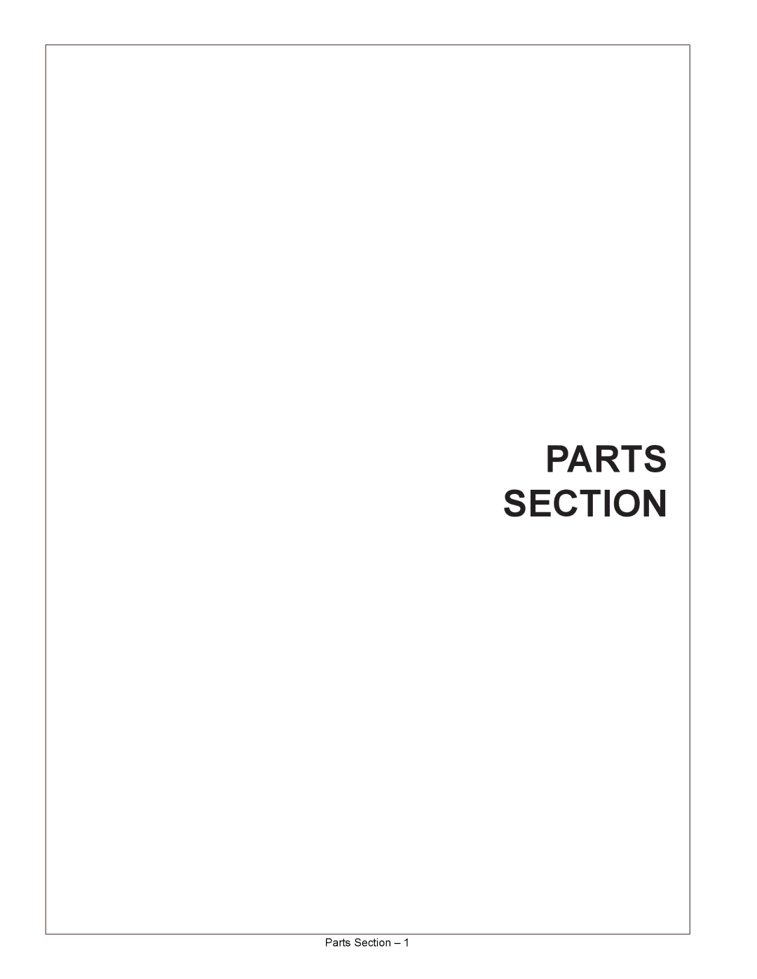 Alamo 803213P manual Parts Section 