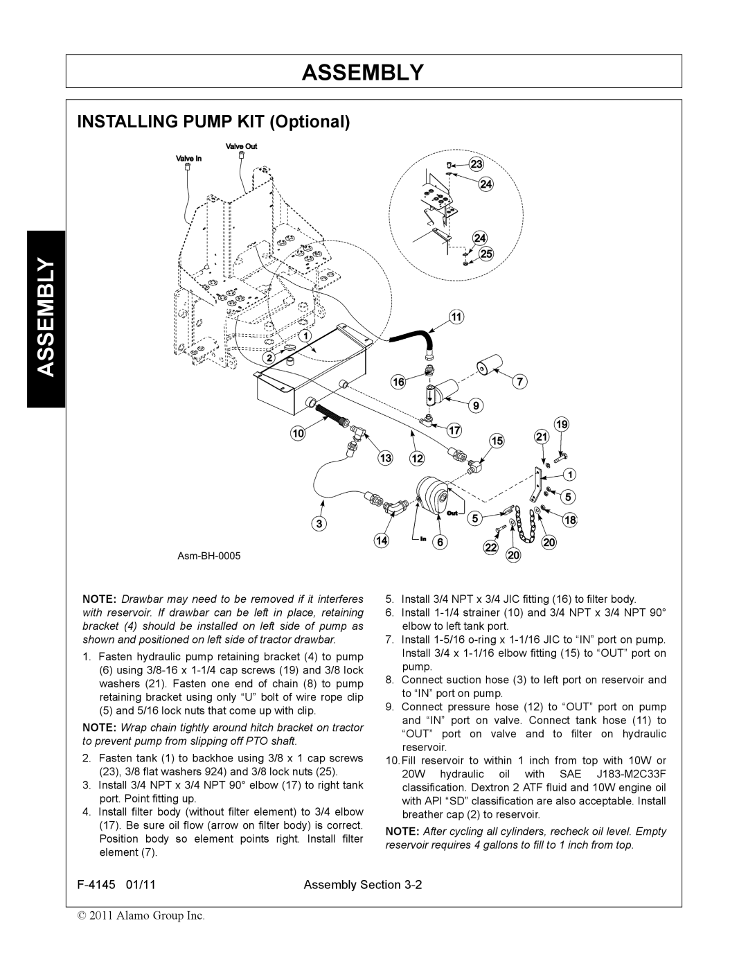 Alamo 95C manual Assembly 