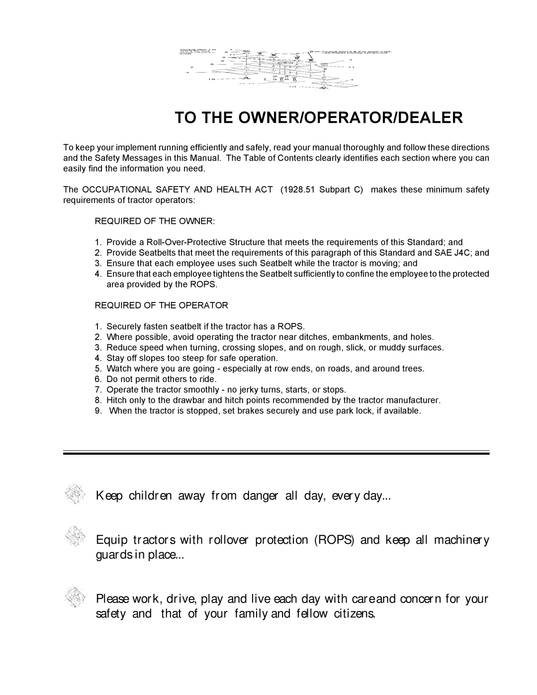 Alamo Boom Arm Mower manual To the OWNER/OPERATOR/DEALER 