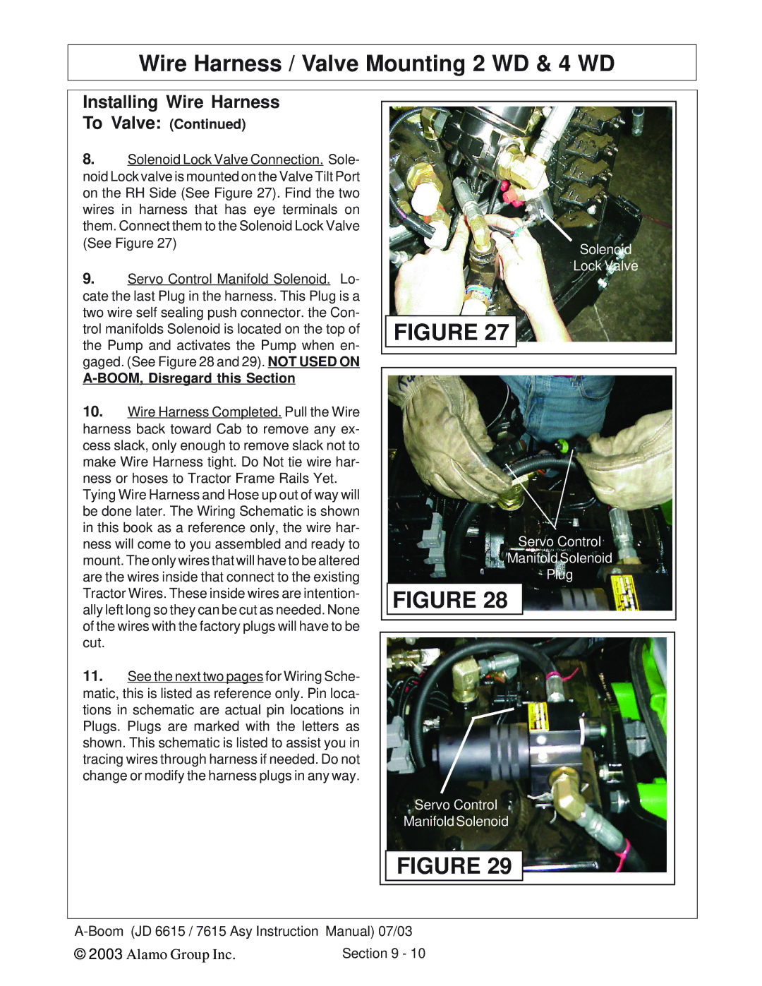 Alamo DSEB-D16/SAS instruction manual BOOM, Disregard this Section 