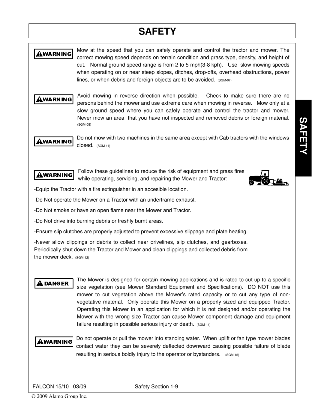 Alamo FALCON 15/10 manual SGM-08 