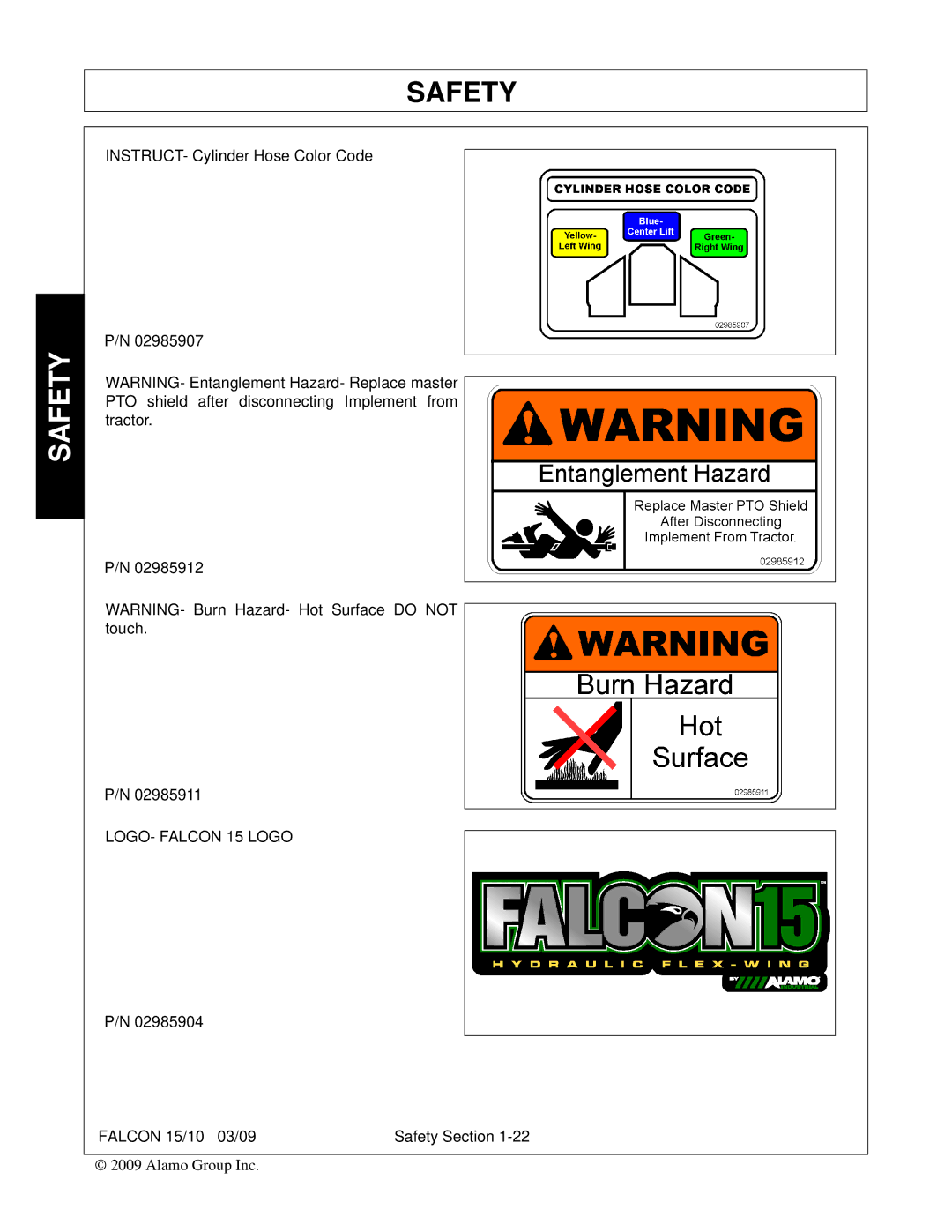 Alamo FALCON 15/10 manual LOGO- Falcon 15 Logo 