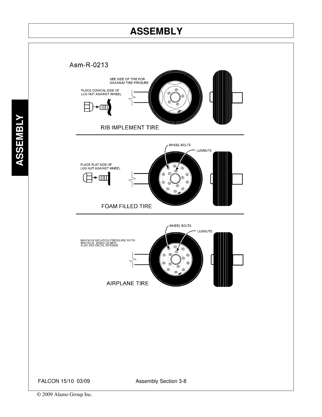 Alamo FALCON 15/10 manual Assembly 