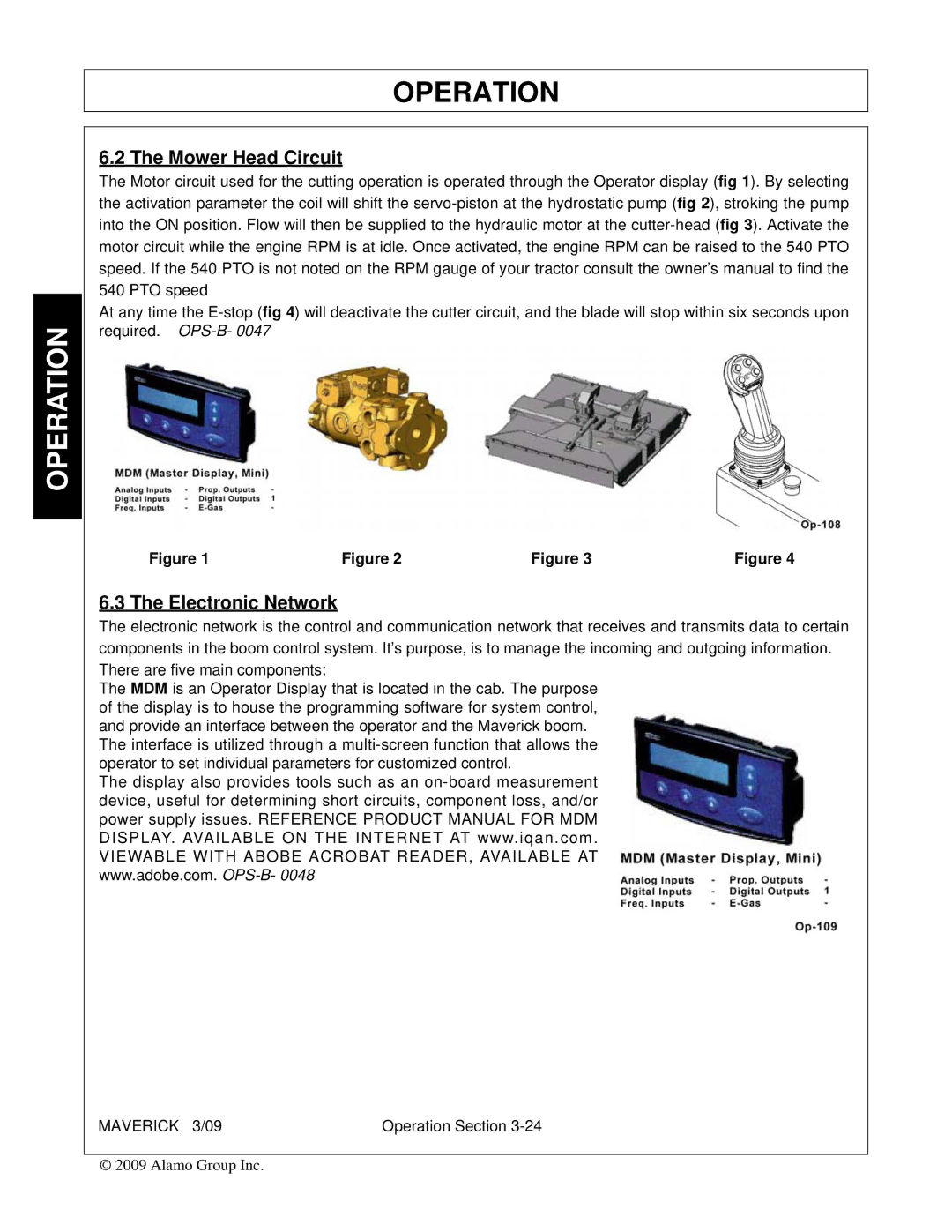 Alamo FC-0001 manual Mower Head Circuit, Electronic Network 