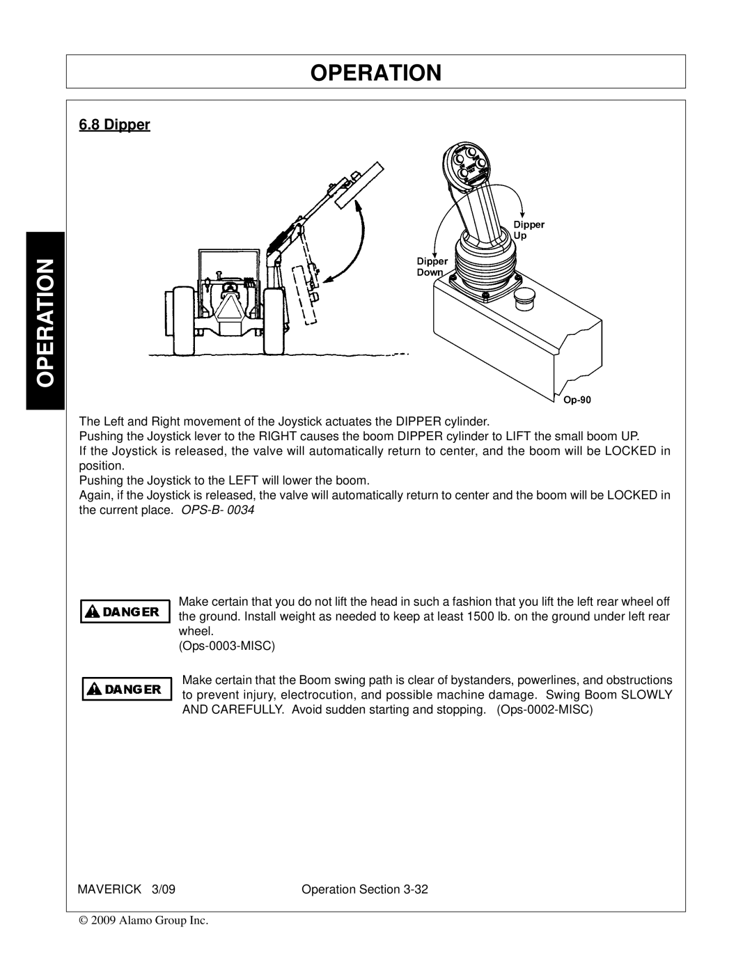 Alamo FC-0001 manual Dipper 