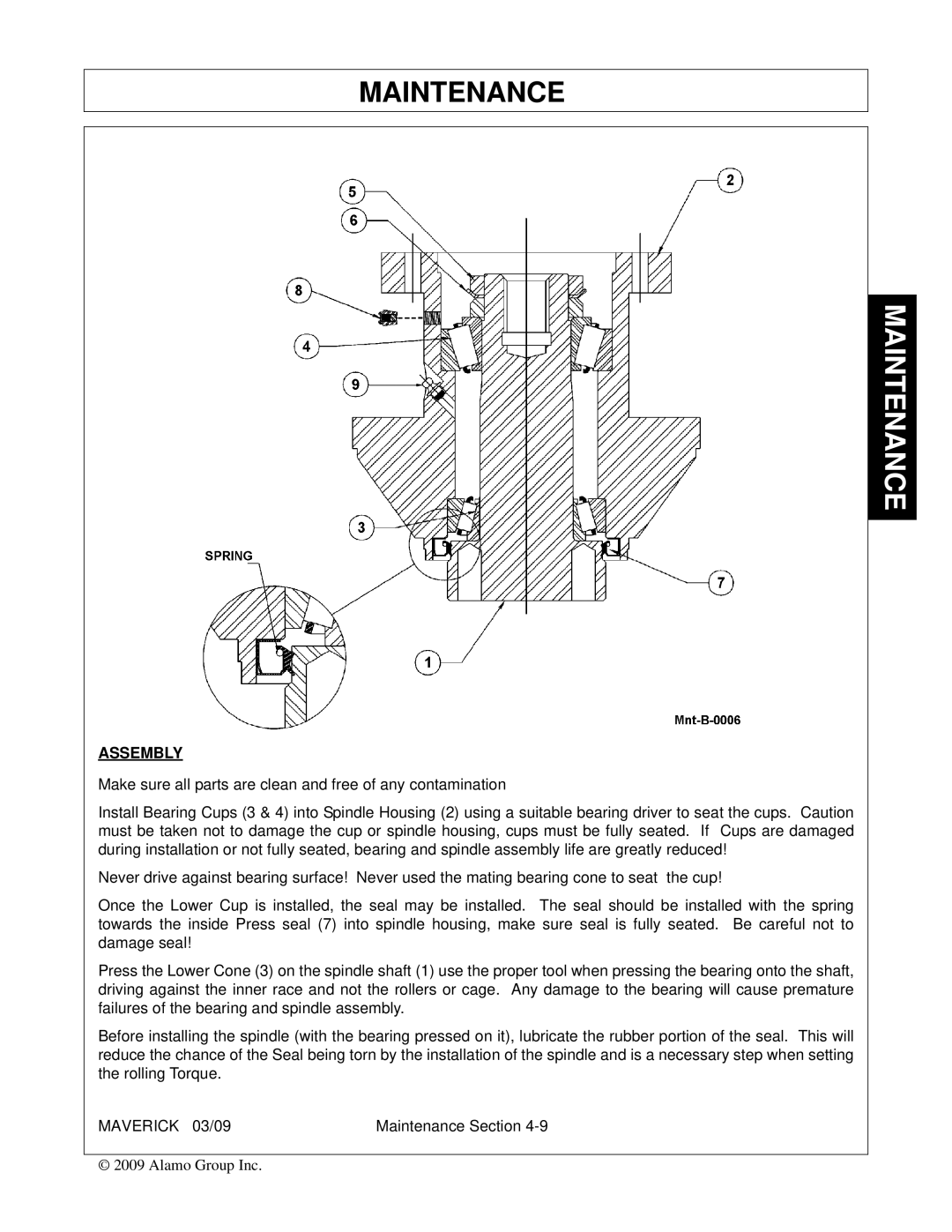 Alamo FC-0001 manual Assembly 