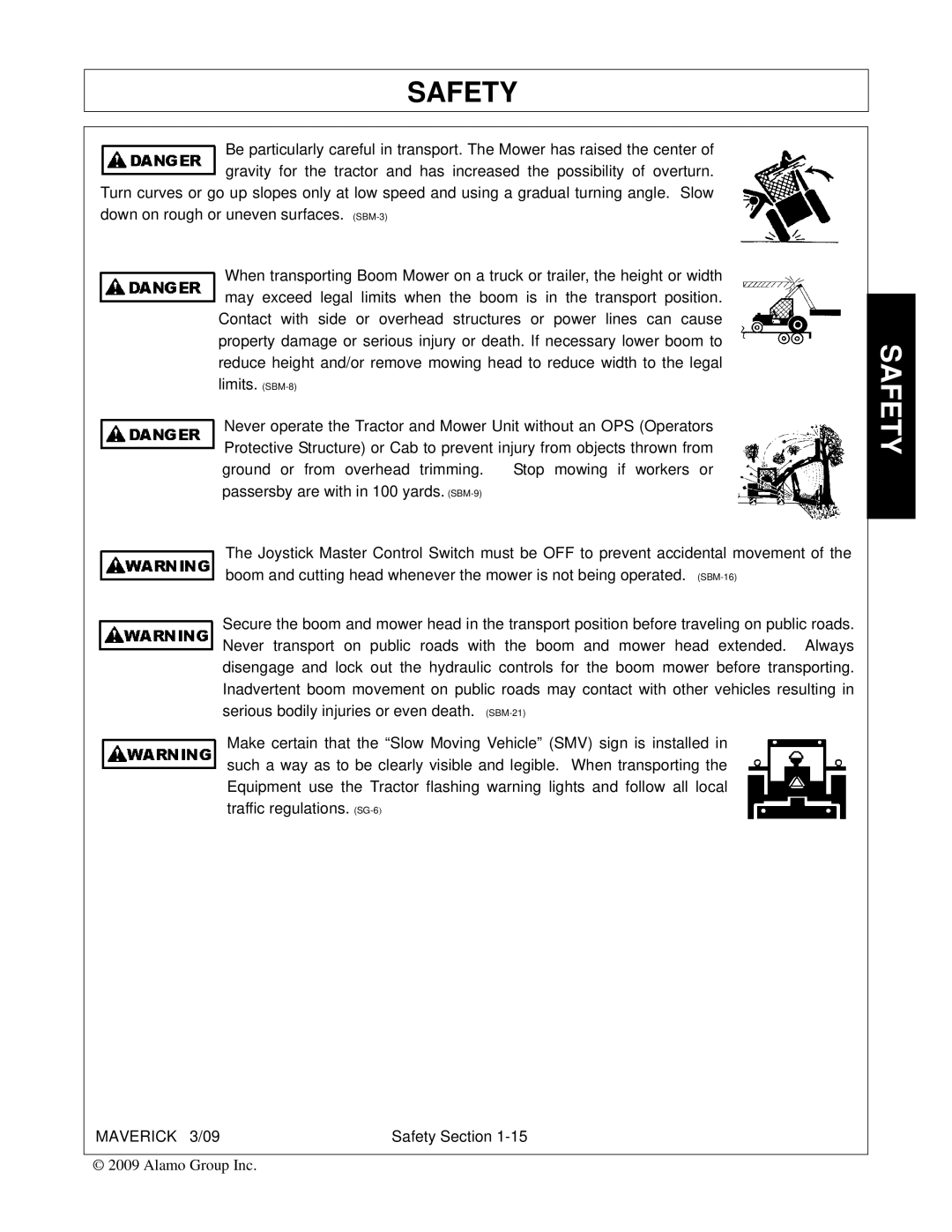 Alamo FC-0001 manual Safety 