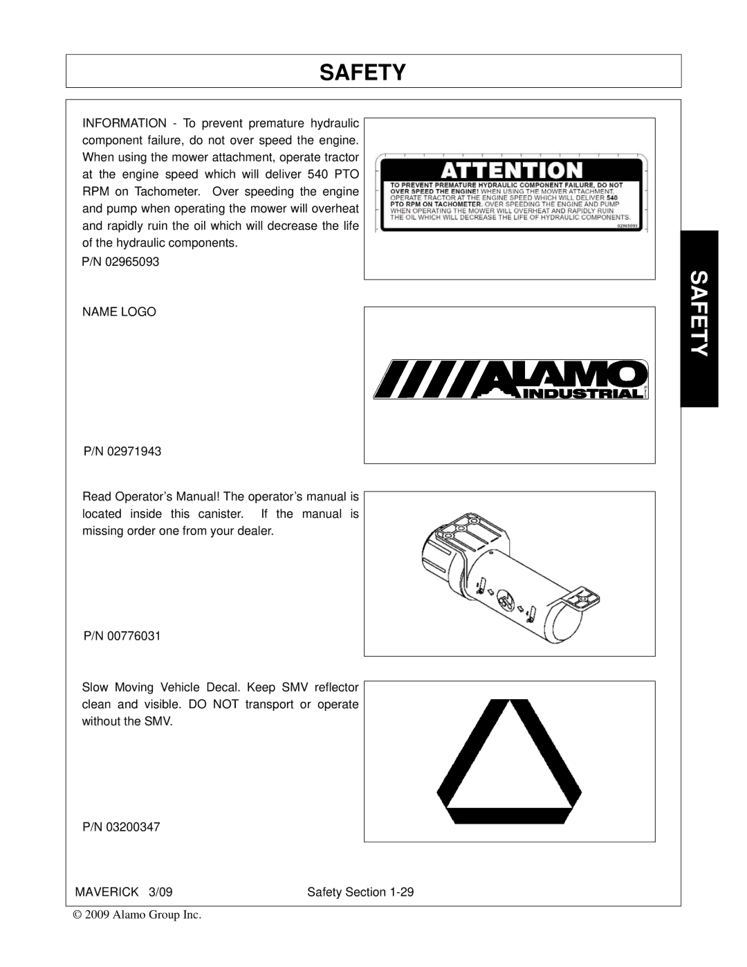 Alamo FC-0001 manual Name Logo 