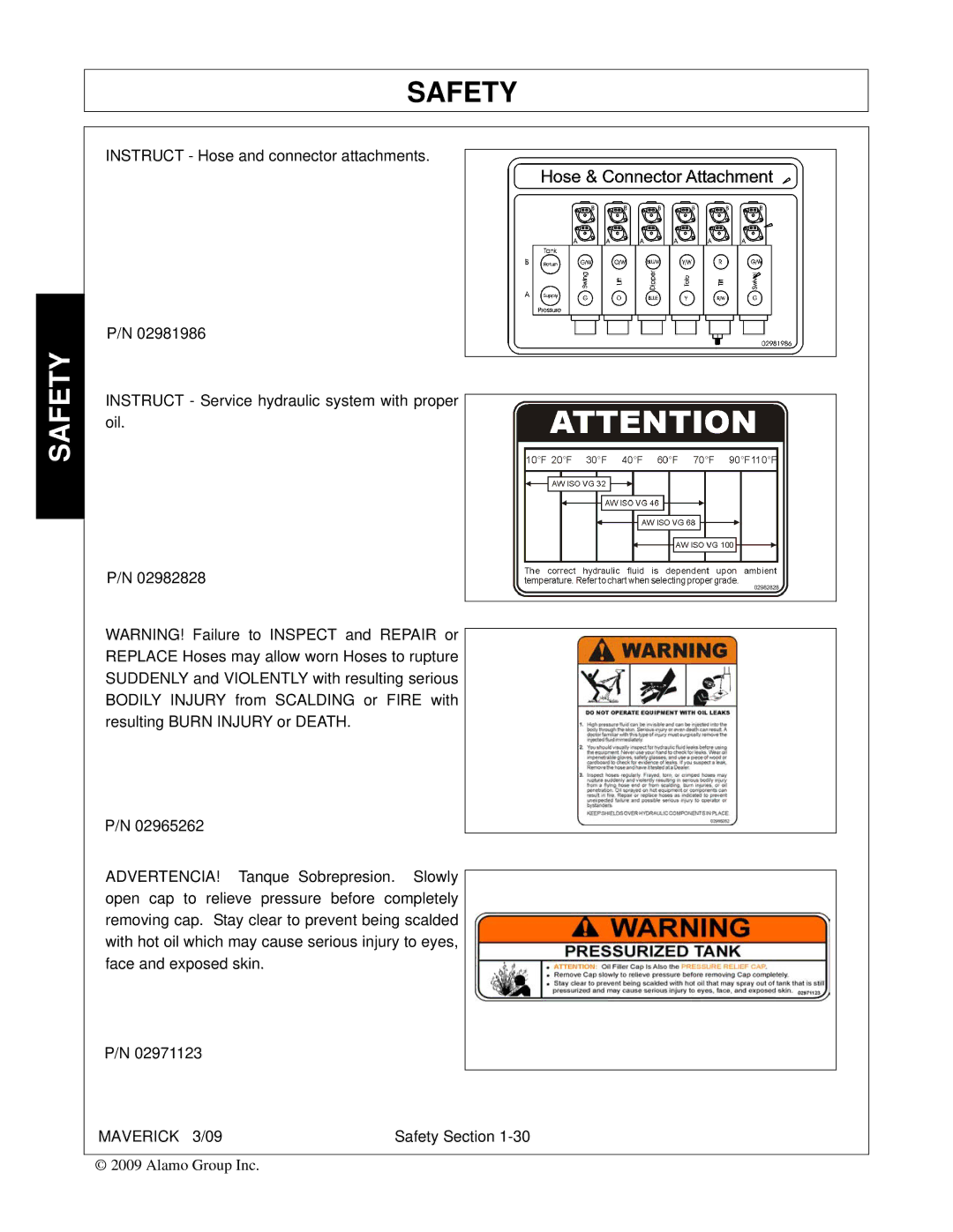 Alamo FC-0001 manual Safety 