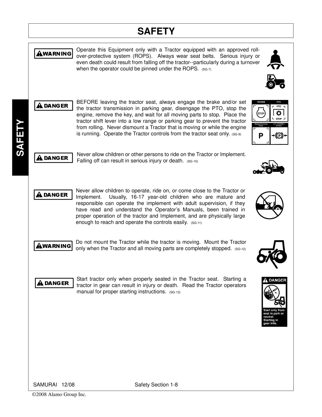 Alamo FC-0002 manual Safety 